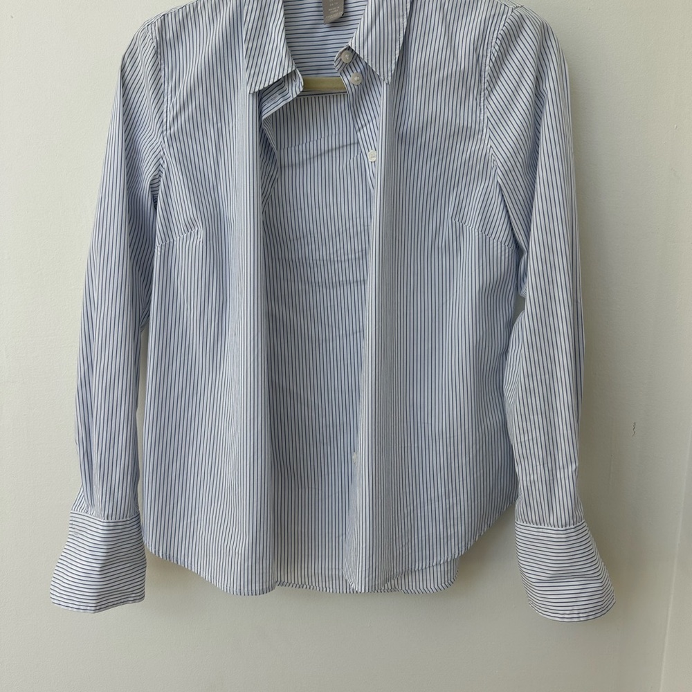 H&M woman  Blue and White Striped Shirt